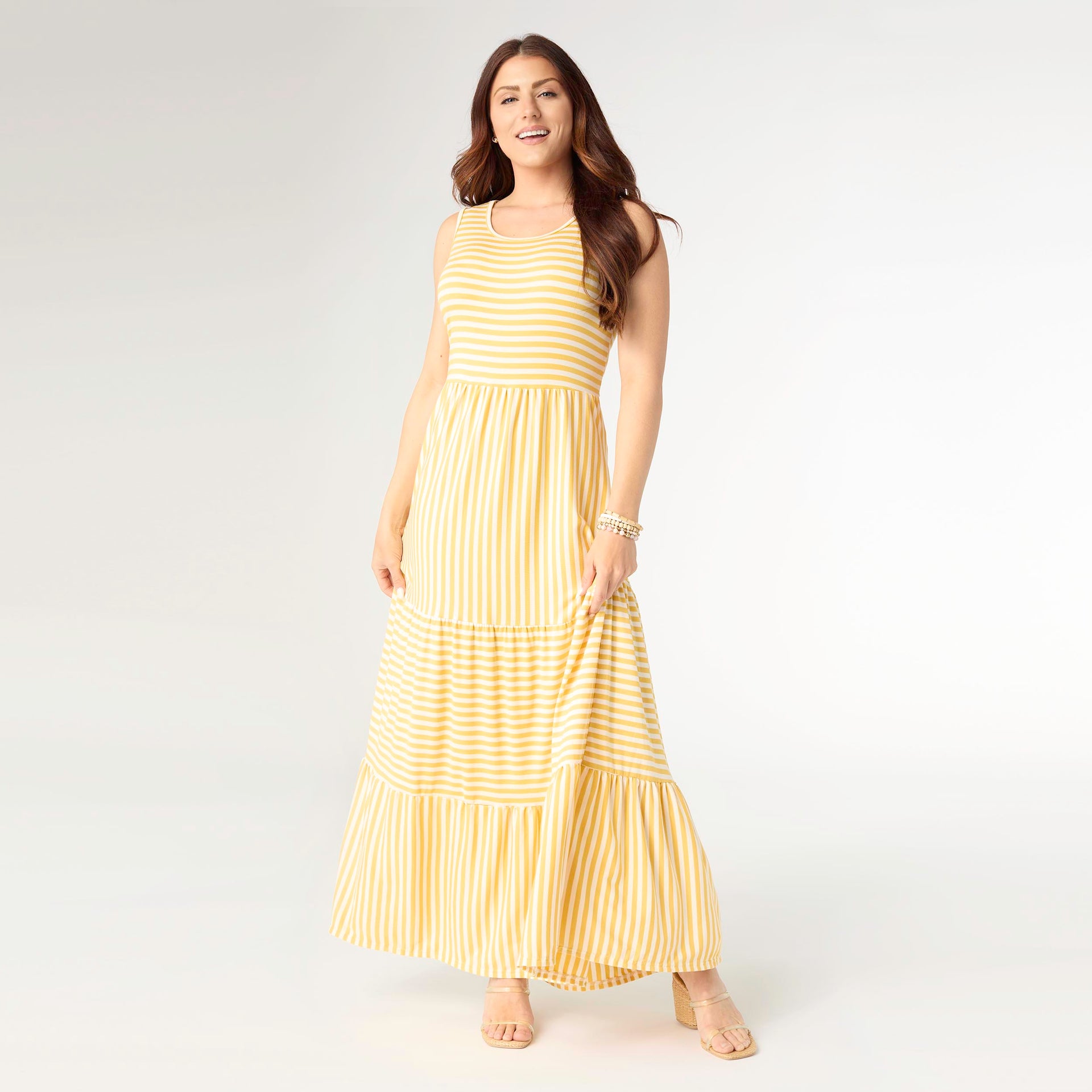yellow striped maxi dress Janie Striped Maxi Dress – Main Street Co